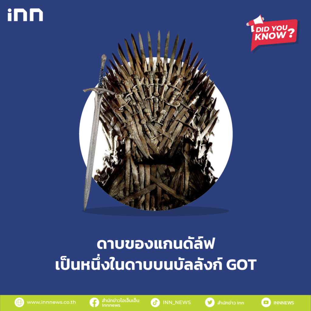 ดาบของแกนดัล์ฟเป็นหนึ่งในดาบบนบัลลังก์ GOT