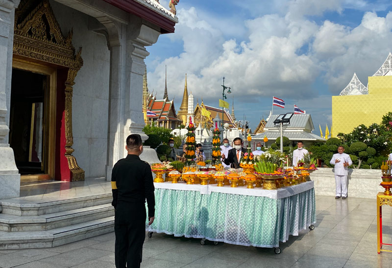 นายกฯร่วมพิธีบวงสรวงพระหลักเมือง-21-4-64 2