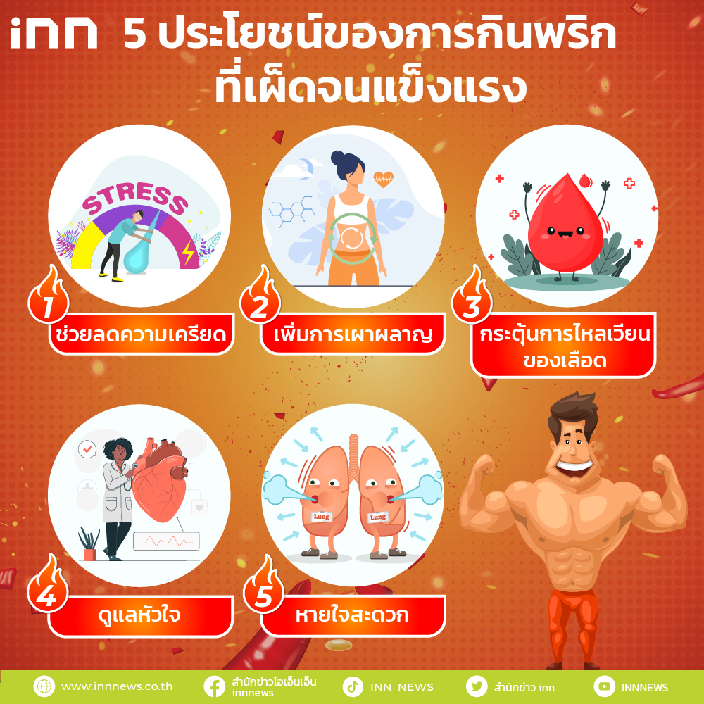 5 ประโยชน์ของการกินพริก