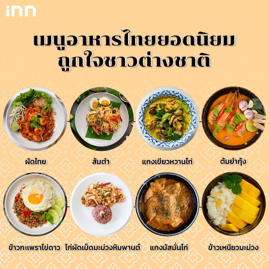 รวมเมนูอาหารไทยยอดนิยม ถูกใจชาวต่างชาติ