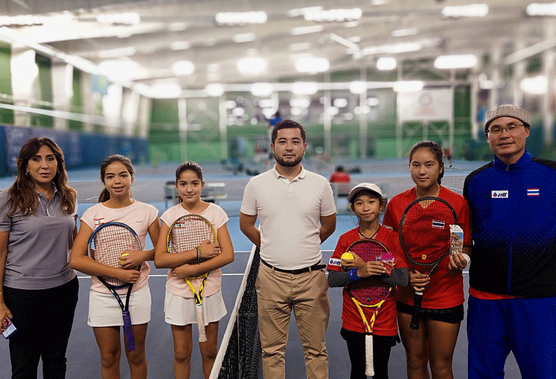 Thai women beat the U12 until the final of the Asian tennis tournament.