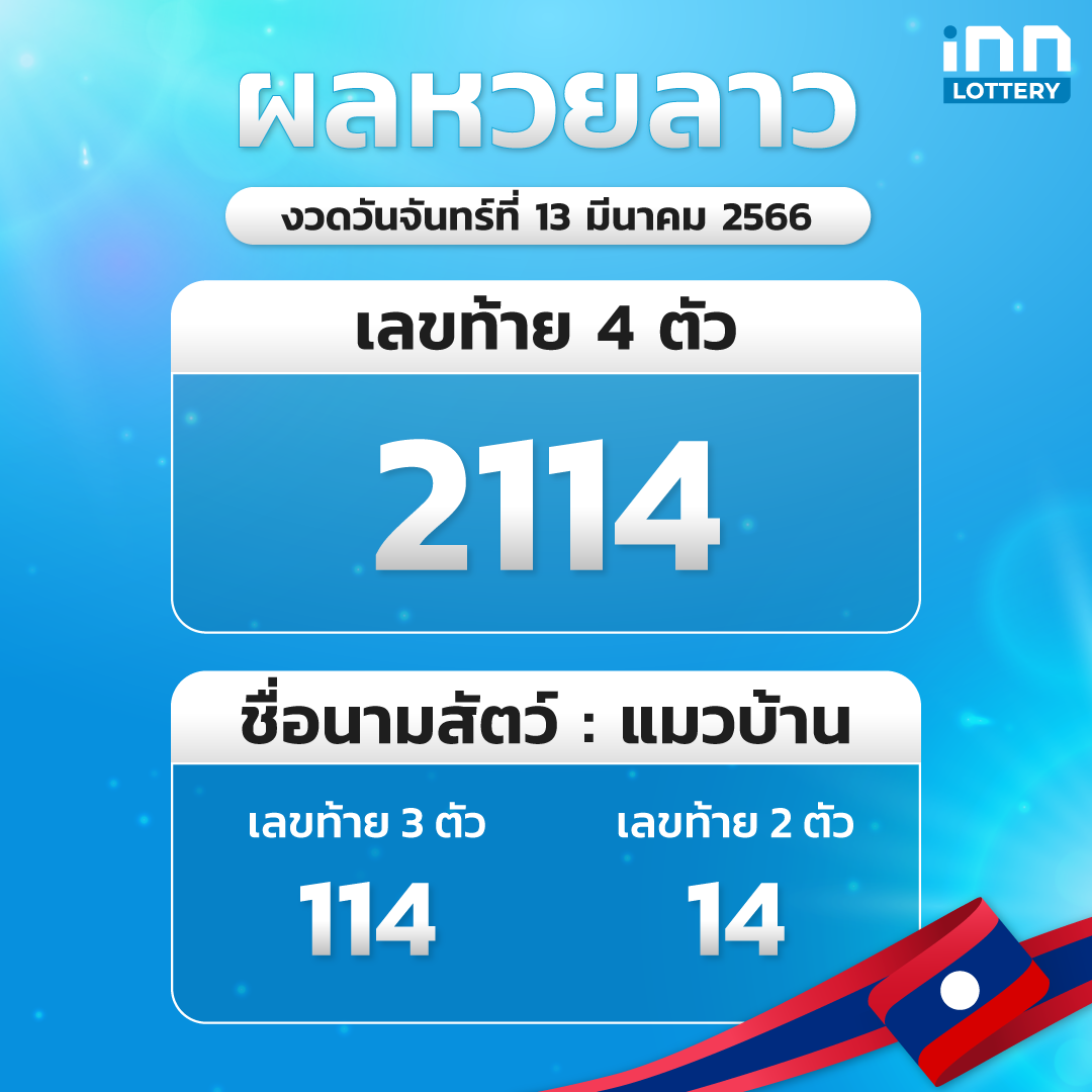 ตรวจผลหวยลาวงวด 13 มีนาคม 2566